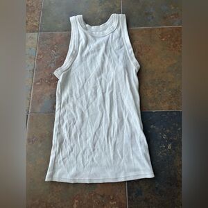 A New Day Ribbed Cream Tank Top